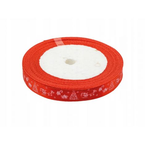 Wstążka satynowa Brewis Czerwona, 12mm x 22m